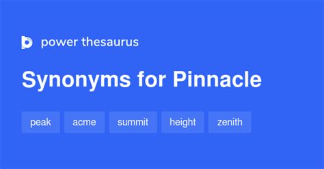 pinnacle thesaurus